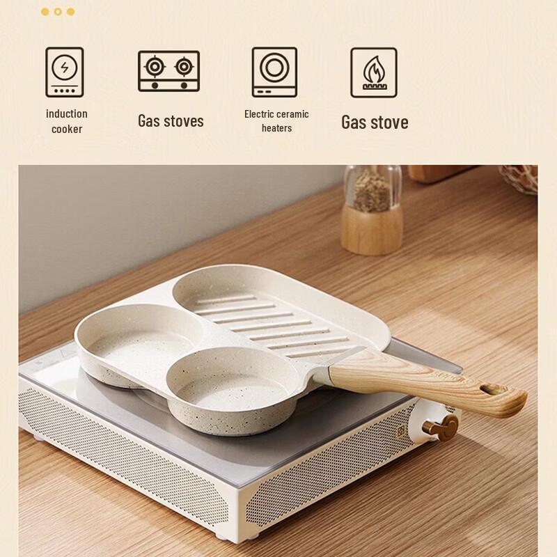 Supor Square 3-Hole Frying Pan