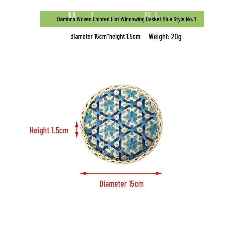 

Красочная плетеная вручную бамбуковая веялка - Круглое подвесное украшение и сито для детского сада, гостиницы или украшения дома