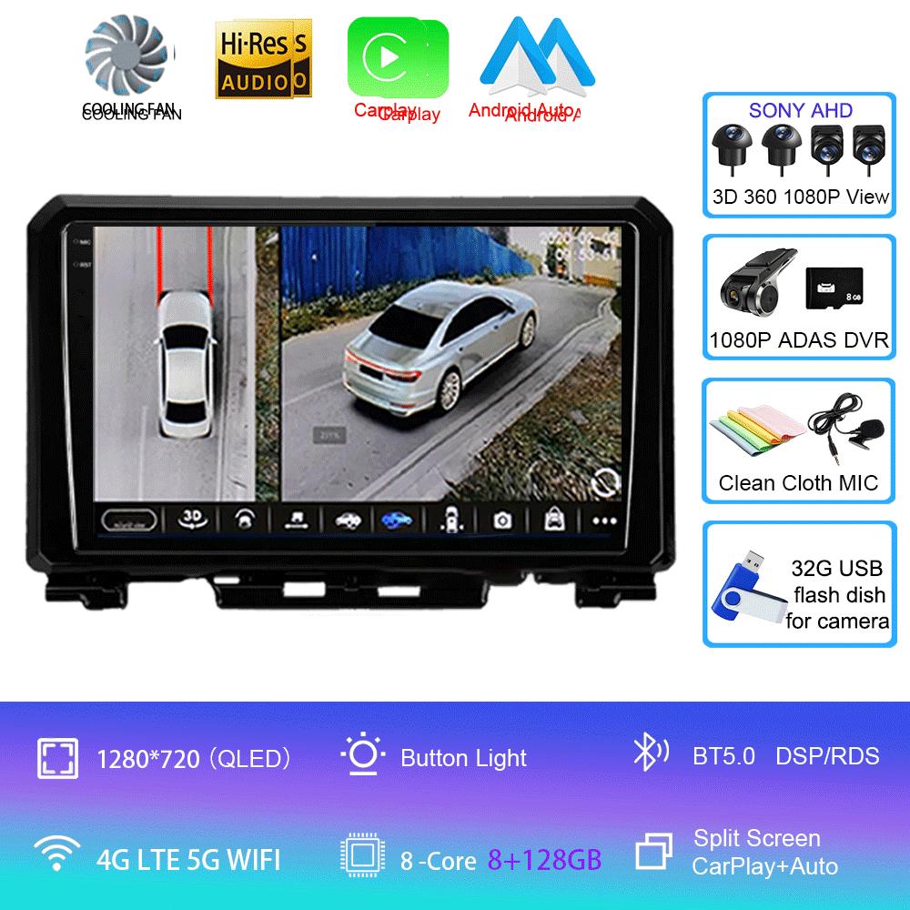 9 Inch Android 14 For Suzuki Jimny JB64 JB74 2018 - 2020 Multimedia Video Player Car Radio Stereo GPS Navigation Carplay