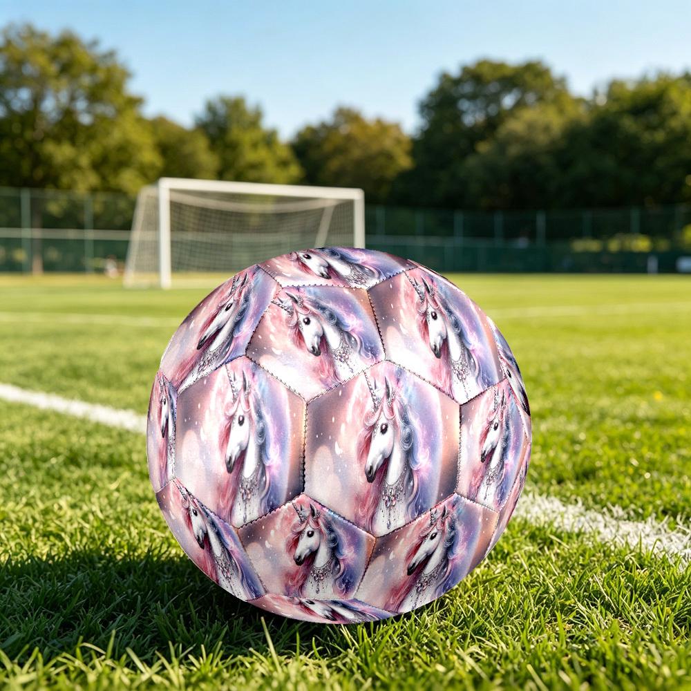 1pc Magical Unicorn Dreams Size 5 Soccer Ball Professional Match Training Football Indoor &Outdoor Sports Ball Lightweight Durable C6576