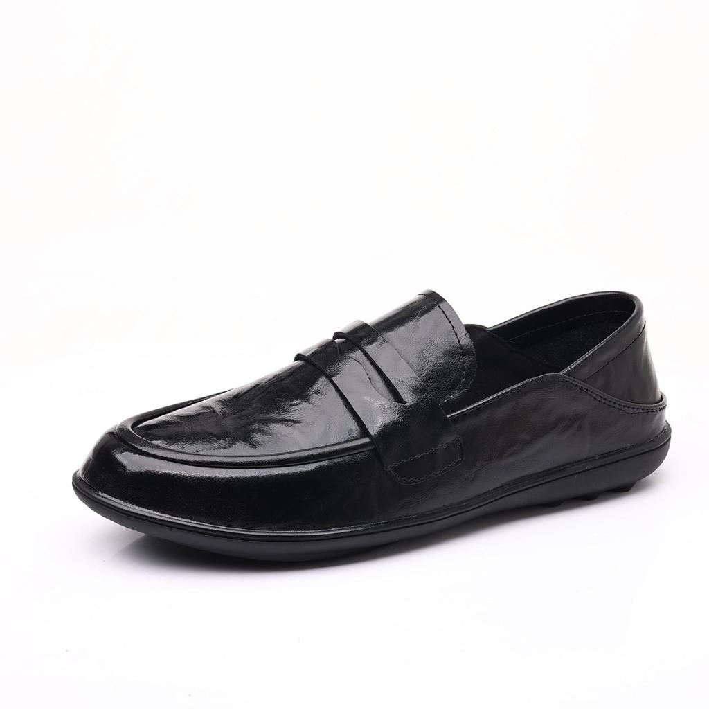 Men's Spring & Summer Leather Loafers: British Formal & Casual Slip-On Shoes