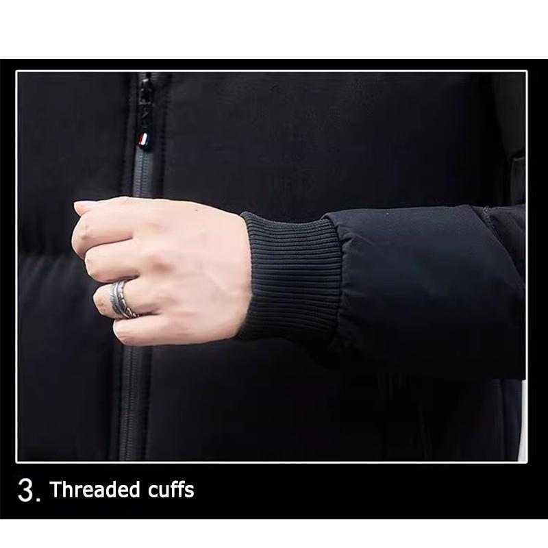 2026 Cotton Jacket Men's Autumn and Winter Jacket Fashionable Stand Collar Thick Warm Casual Plus Size Bread Cotton Jacket