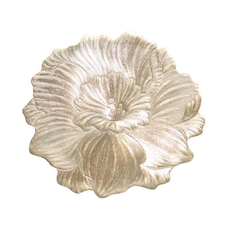 Lotus-Shaped Heat-Resistant and Washable Placemat Insulation PVC Place Mats Coasters Hotel Oil Proof Table Mats for Dining Table