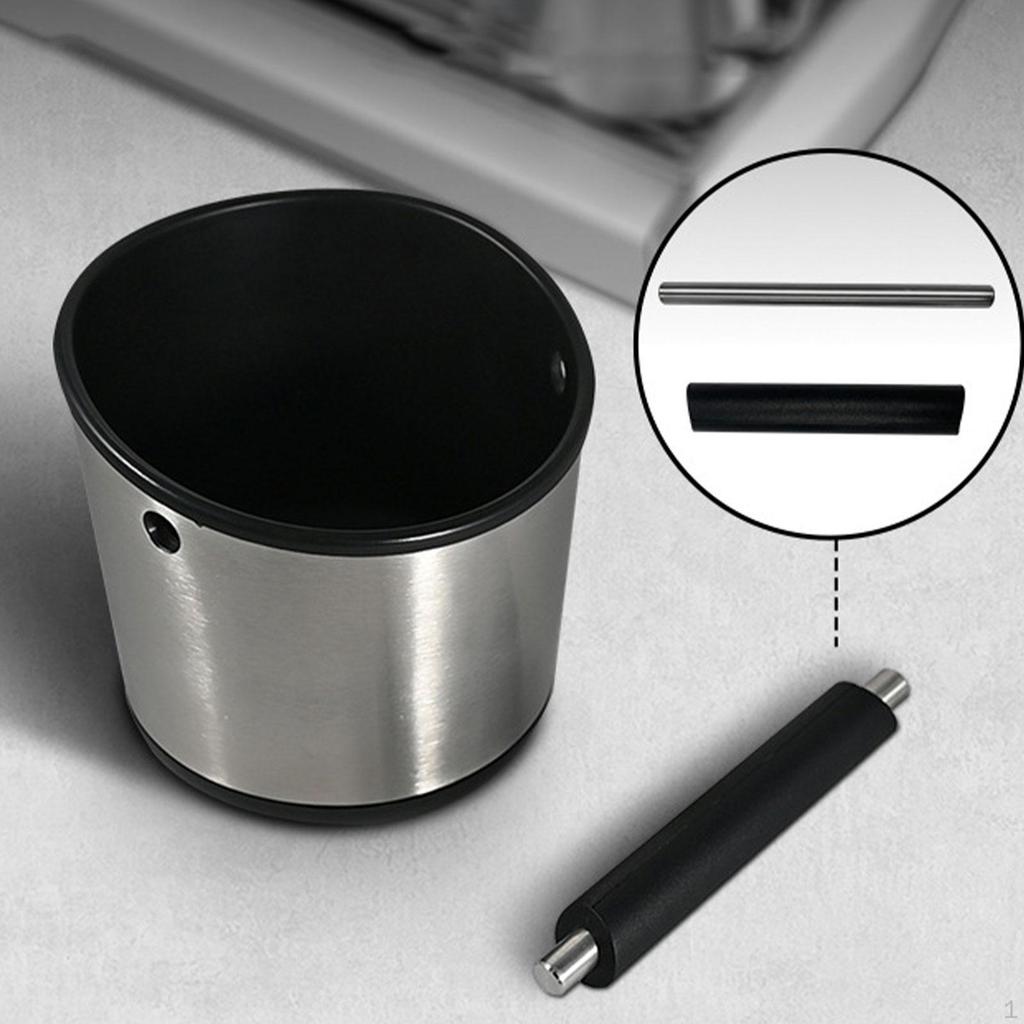 Coffee Knock Box Espresso Organizer Portable 5.43 Inchx5.12 inch Office Waste Bin