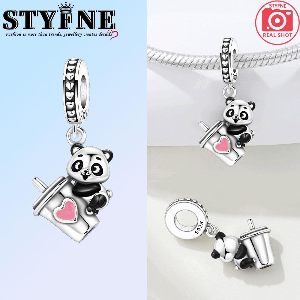 Copper Elephant Bamboo Panda Cute Headphones Squirrel Charms Beads Pendant For Original Bracelet Woman Girl Jewelry