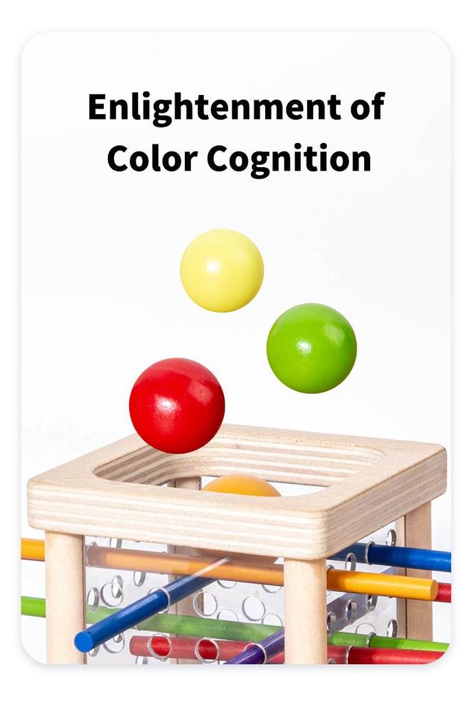Montessori Wooden Pegging & Throwing Game: Color Recognition & Parent-Child Interaction Toy