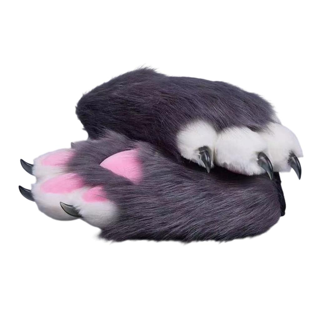 Multi Color Cosplay Nails Gloves With Realistic Animal Furry Comfortable For Conventions Parties And Festivals