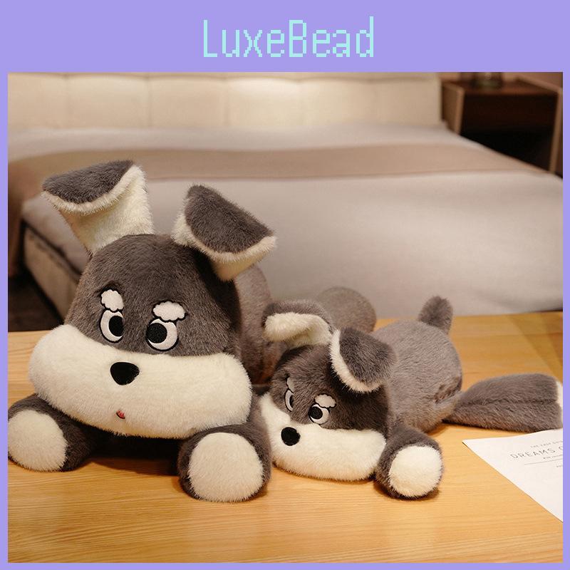 Schnauzer And Raccoon Animal Plush Doll With Embroidery Design For Kids Gift