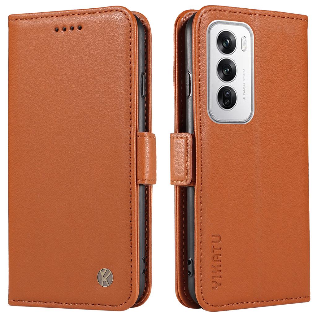 For Oppo Reno12 5G (Global) Case Magnetic Side Clasps Leather Wallet Phone Cover