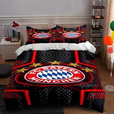 Motif du logo du Bayern Munich. Ensembles de literie Ensembles de housses de couette Housses de couette Taies d'oreiller(1 * Housse de couette 2 * Taies d'oreiller, sans couette)