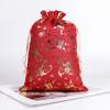 5pcs/lot Cloth Christmas Drawstring Storage Bag Christmas Packaging Bags  Candy Jewelry Toy Presents