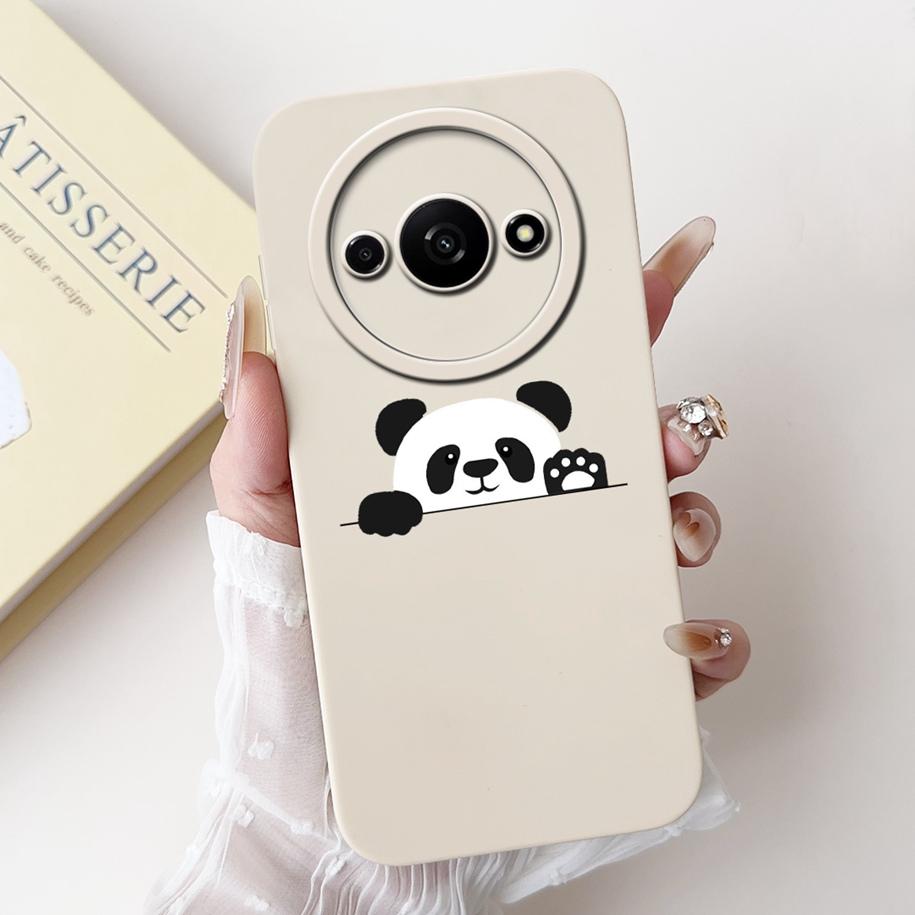 Für Xiaomi Redmi A3 Hülle 2024 Neue Mode Blume Quadratisch Silikon Kameraobjektiv Schutzabdeckung Für Xiaomi Poco C61 RedmiA3 Stoßstange
