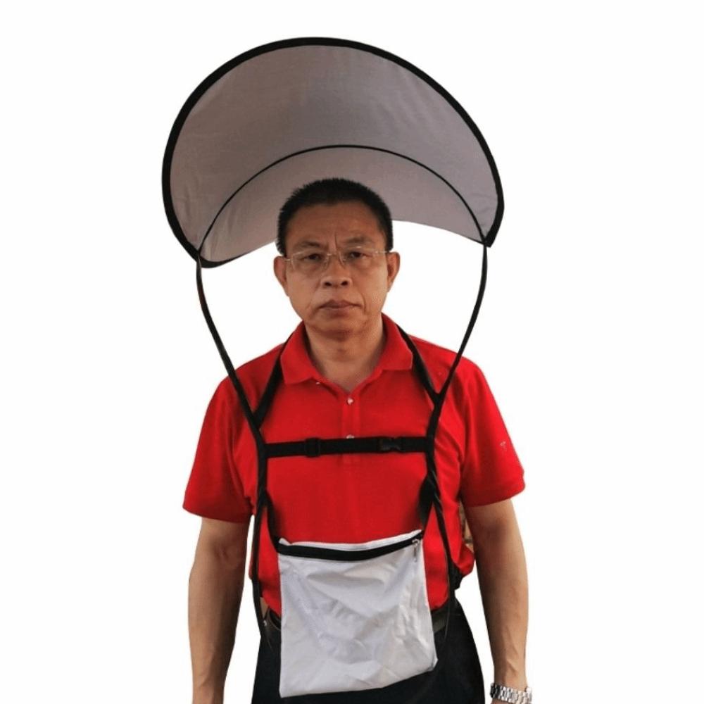 Foldable Fishing Umbrella Hat Sun Protection Backpack Sunshade Board  Outdoor