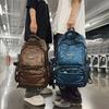 Fashionable Solid Color Embossed Texture Student Backpack For University Use
