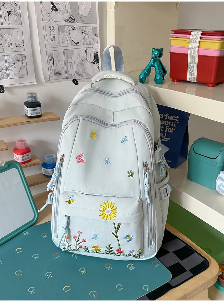 Schoolbag new junior high school students small fresh large capacity backpack women's casual lightweight versatile school bag travel backpack