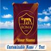 Beach Towel Custom Name Text, Quick Dry Large Towel For Beach HomeAS Roma