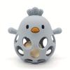 Assorted Colors Silicone Chick Teething Toy with Rattle - Youngsters' Hand Grip and Chew Plaything