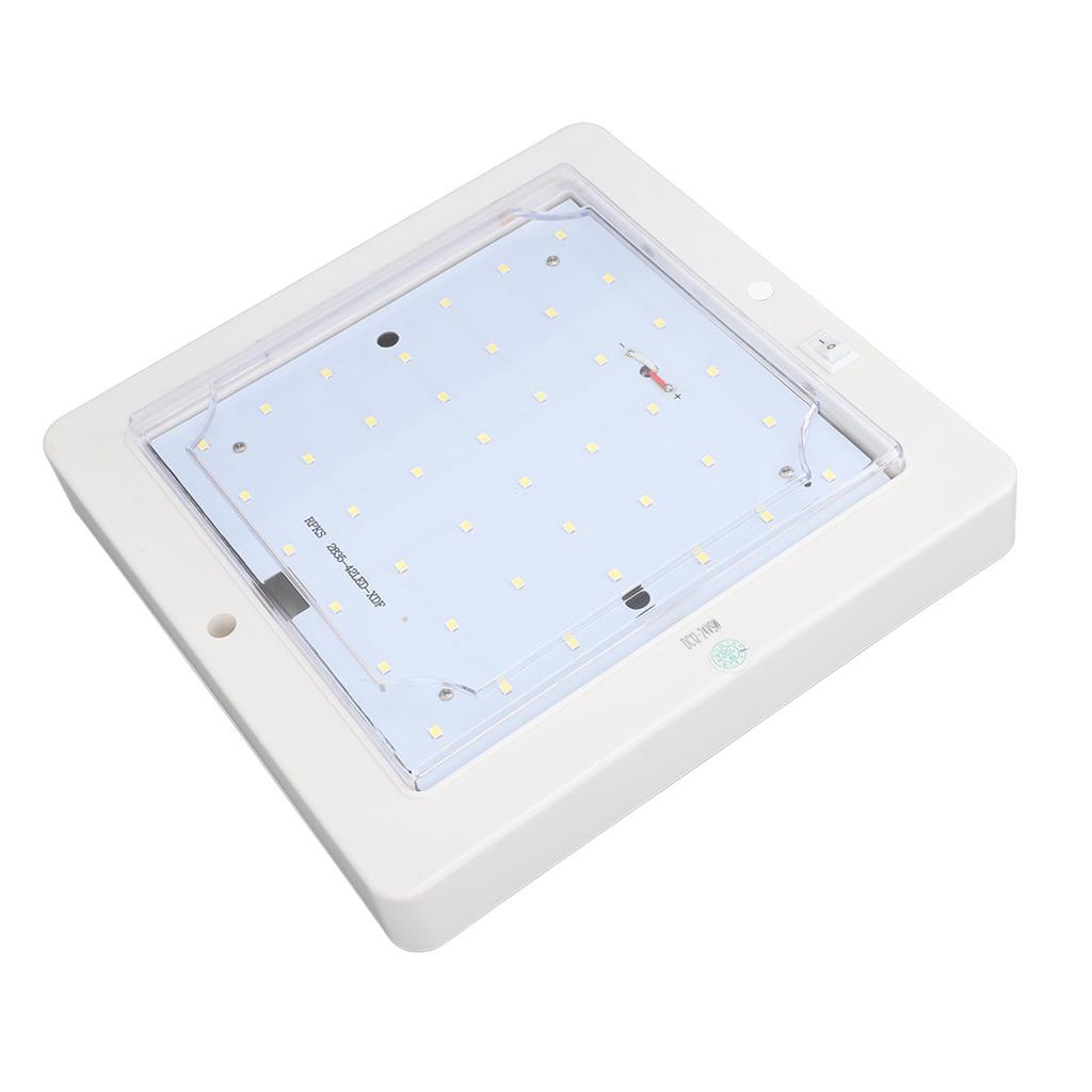 8x8 Zoll DC 12-24V Quadratische Wohnmobil-Kabinen-Deckenleuchte 9W LED Innen-Decken-Dachlicht Kabinenleuchte für Autoanhänger Wohnmobil