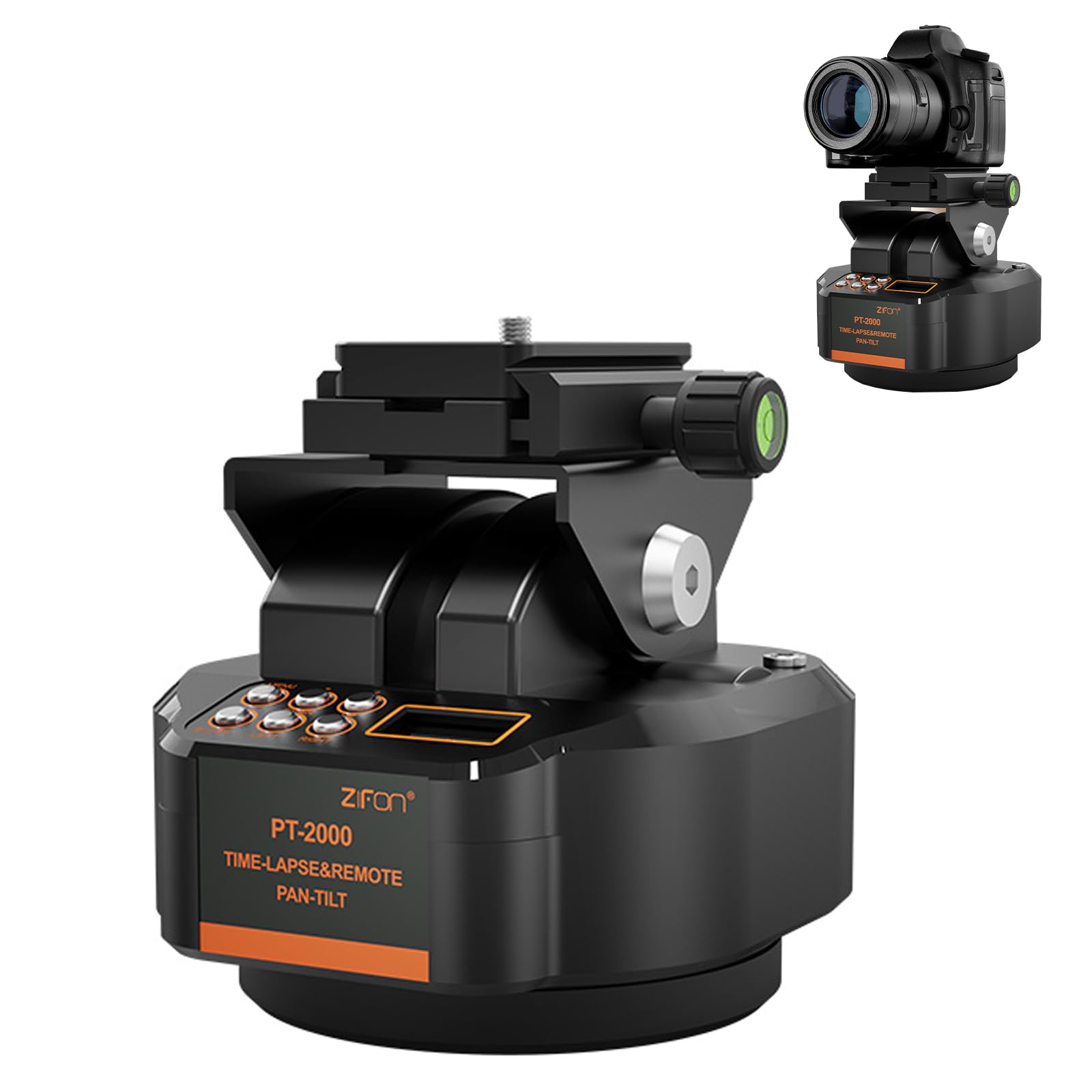 

ZTIANFOTO PT2000 Електрична панорамна головка з бездротовим пультом дистанційного керування за часом Відеоштативна головка Стабілізатор для смартфона Пряма трансляція Вантажопідйомність 360° Обертання,
