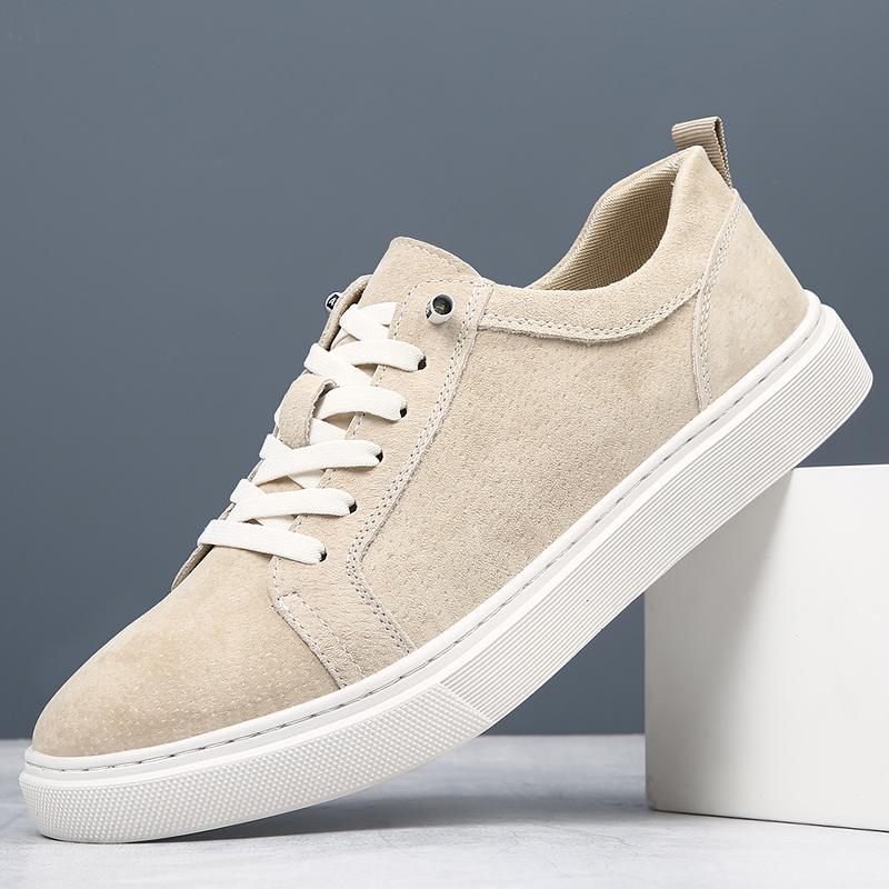 Fashion Spring Summer Mens Casual Shoes Fashion Suede Leather Sneakers Leisure Walk Male Tenis Masculino Lace-Up Outdoor Skate Footwear
