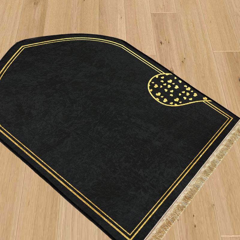 

Ковер в стиле ретро в ближневосточном этническом стиле с золотыми бриллиантами и бахромой из бархата, нескользящий однотонный коврик 80x120 cm
