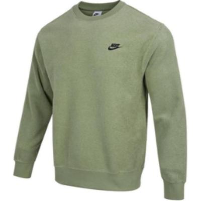 Sweatshirts Men's Oil Green Crew Neck Moderate Regular FB4980-386