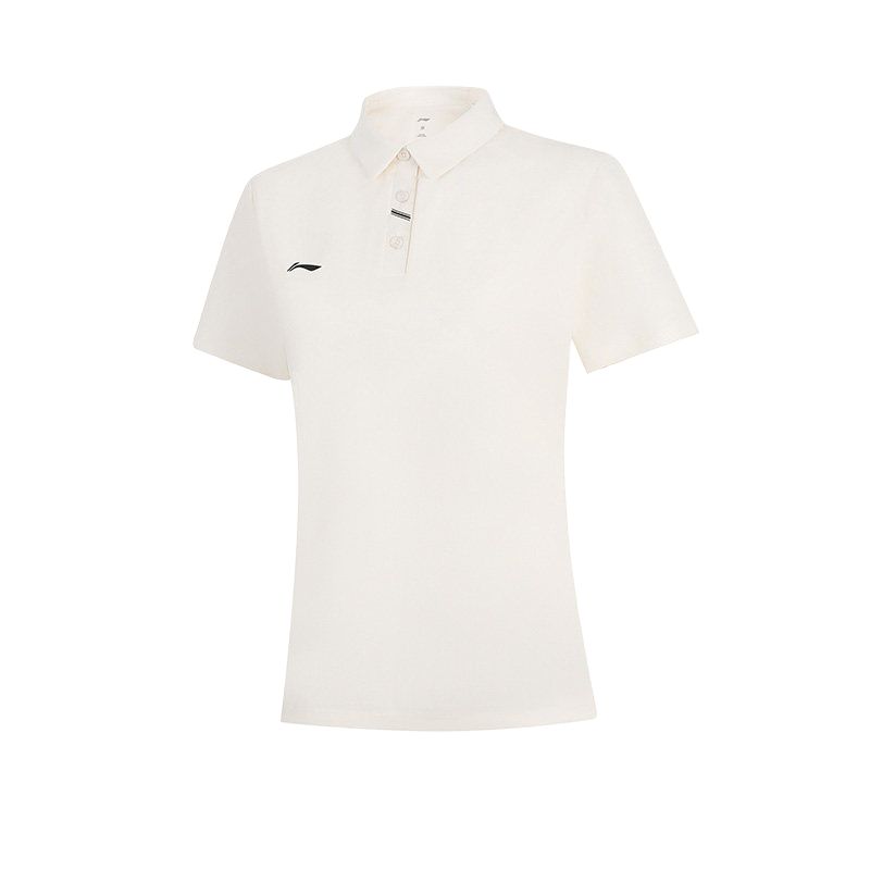 

Li-Ning Simple Solid Color Versatile Casual Short Sleeve Polo Shirt Women tops APLW480-6 M