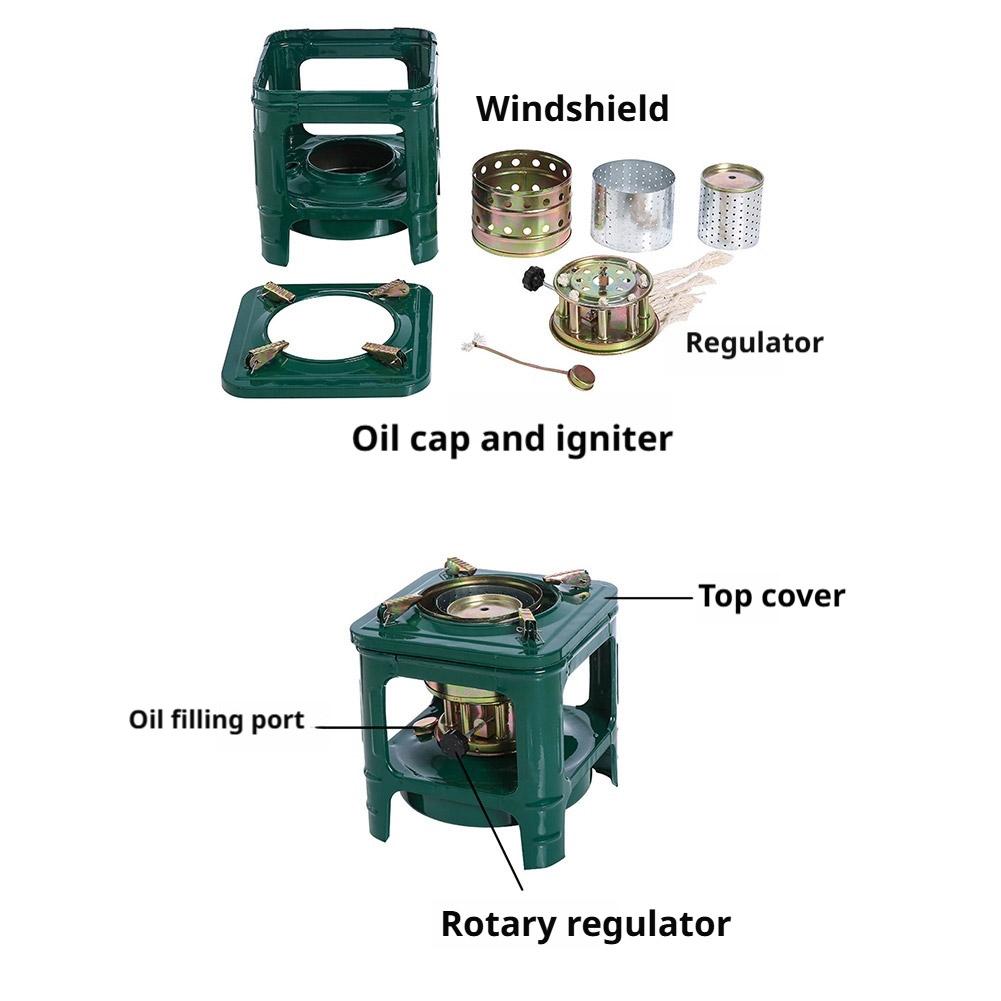 High-end Kerosene Stove 8 Wicks Backpacking Oil Stoves Camping Picnic Water Heating Stove 2-3 Person Diesel Heating Stoves