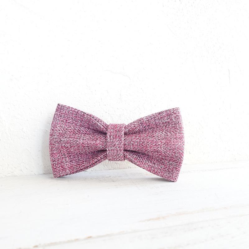 MUTTCO Pink Dog Collar with Bow Tie Accessory, UBT-070 XS (10x6 CM)