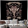 Dunkle Fantasy Wandteppich Waldhexe Wandbehang Gotische Heimdeko Zimmer Ästhetik Landschaftskunst Natur Mystisch Okkult Wandkunst