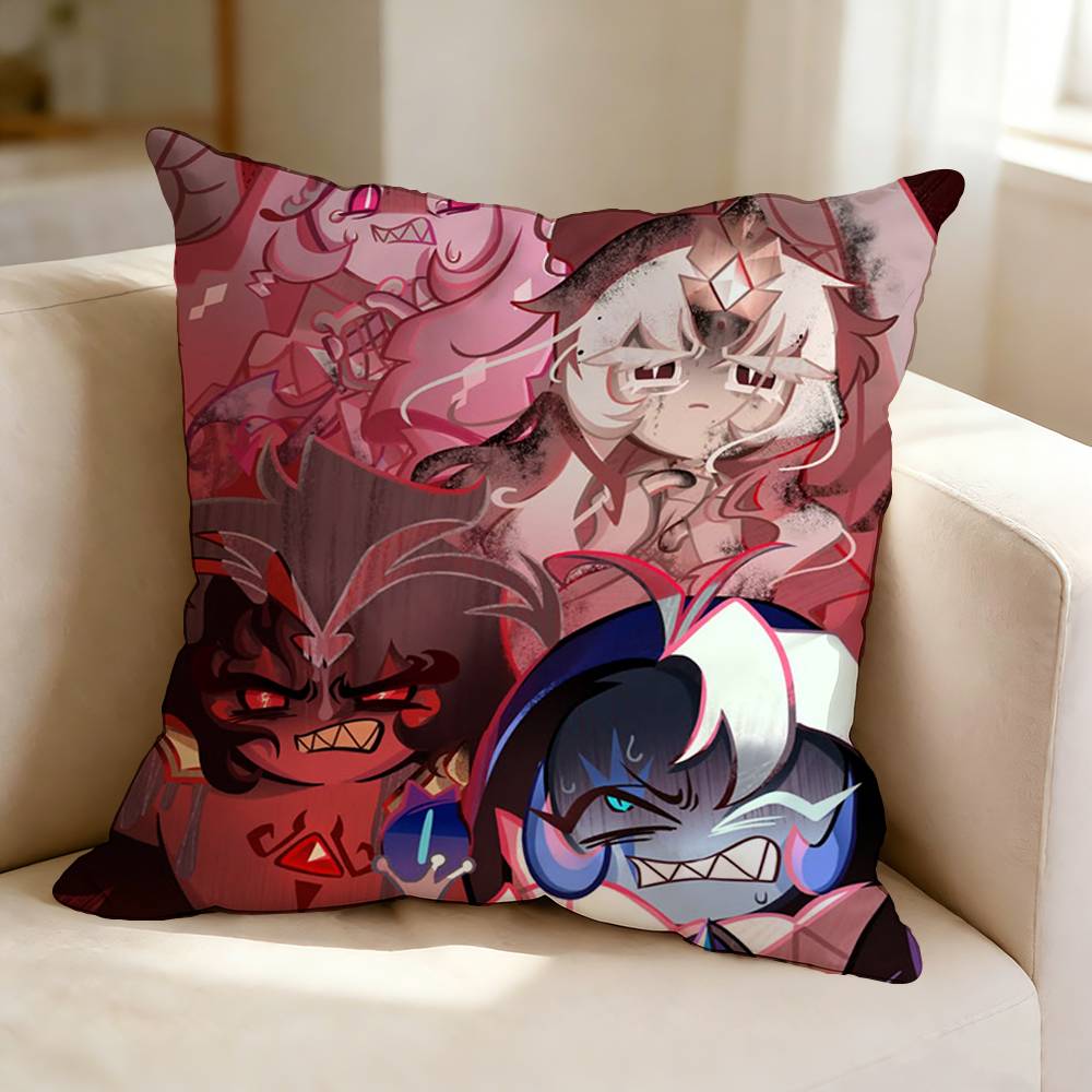 Fantasy game CCookie Run Kingdom Pillow Case Square DoubleSided Sofa Cushion Cover Bedroom Bedside Pillow