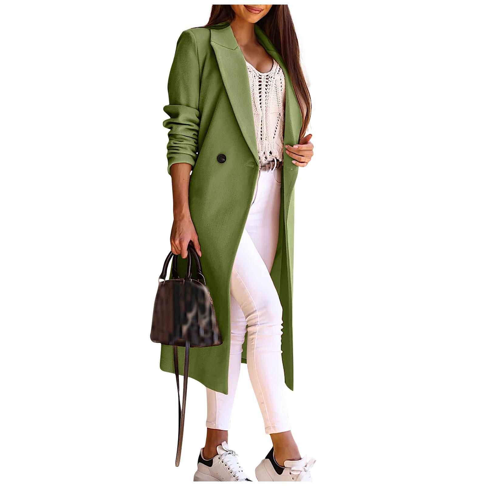 Women s Fashion Long Sleeve Colour One Button Cardigan Nylon Long Jacket L
