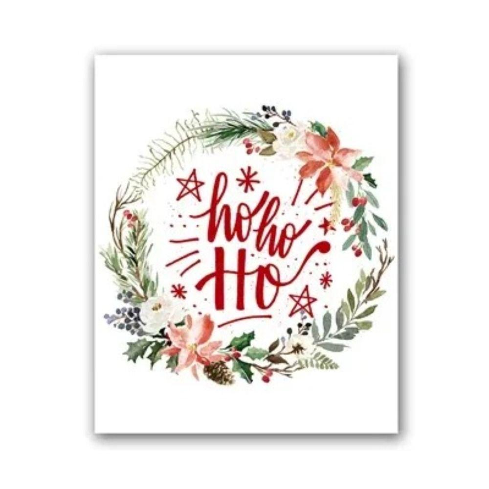 Vintage Christmas Metal Wall Decoration, Holiday Sticker Sign