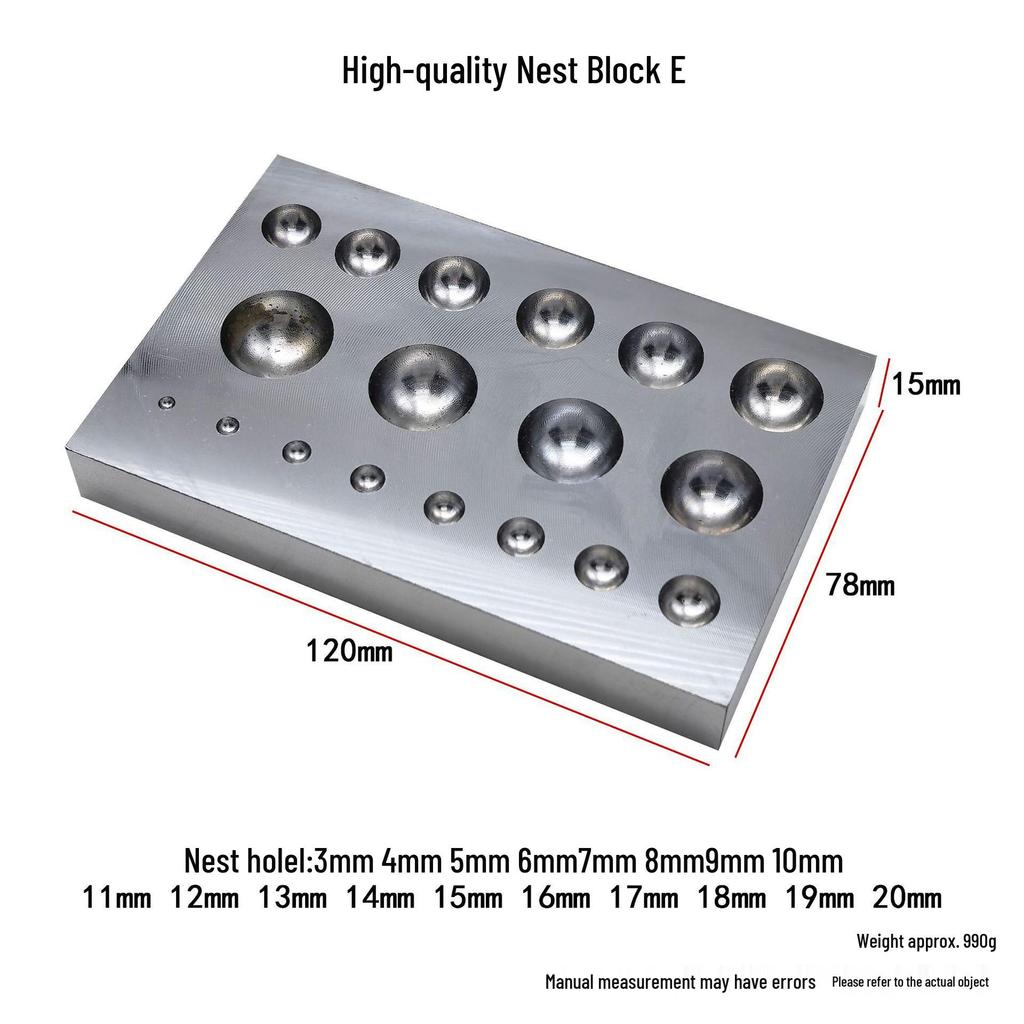 Stahl-Quadrat-Stanzwerkzeug zum Herstellen von Gold- und Silberringen sowie Glocken - DIY Sechsseitiger Eisenbohrsocket-Formblock