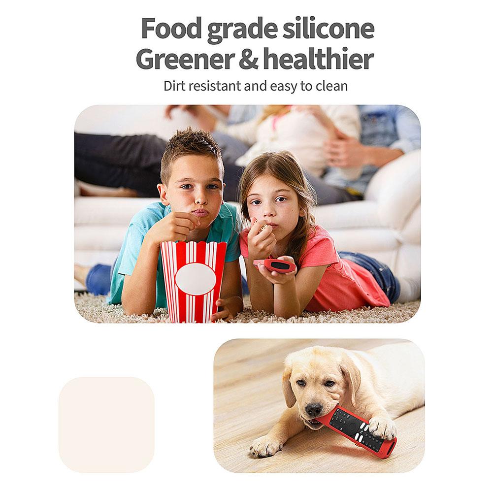 Silicone TV Remote Cover Anti-slip Protective Case Anti-Scratch Protective Skin Sleeve with Anti-lost Lanyard for Xiaomi XMRM-ML