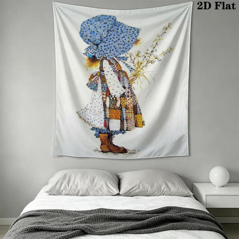 Sarah Kay Wall Tapestry Aesthetic Wall Hanging Printed Fabric Blanket Decorative Tapestries for Bedroom Living Room Home Decor