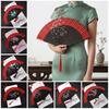 Exquisite Blossom Printing Folded Fan Portable Kimono Fan Tassel Folding Fan  Home Decoration