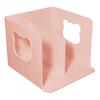 Bear Bookend Organizer with Multi-Tier Shelves Cute Desktop Bookshelf for Office Dorm Room Space-Saving Plastic Storage Rack for Book Files & Supplies