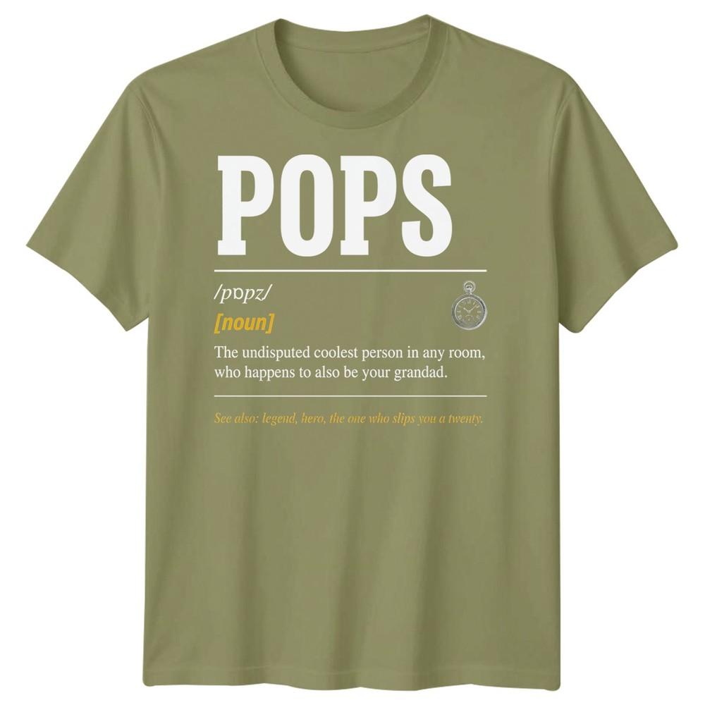 Pops Definition Unisexs T Shirt Grandad Grandpa Gift Fathers Day Graphic Tee
