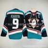 Mens Anaheim Ducks 9 Paul Kariya Blue Black Hockey Jersey Fan Apparel Lightweight Sportswear Ice Games