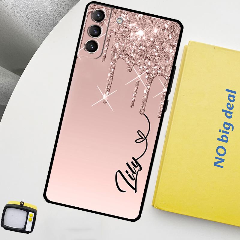

Personalised Glitter Name Case For Samsung Galaxy S23 S22 Ultra S20 S21 FE S9 S10 Plus Note 10 20 Ultra Back Cover Galaxy S20