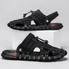 Fashion Men's Baotou Casual Sandals Summer Outdoor Waterproof Comfortable Beach Shoes Fashion Male Dual-purpose Sports Driving Slippers