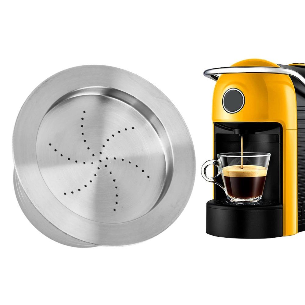 Stainless Steel Reusable Coffee Capsule With Spoon Refillable Coffee Capsule  Home Coffee Brewing