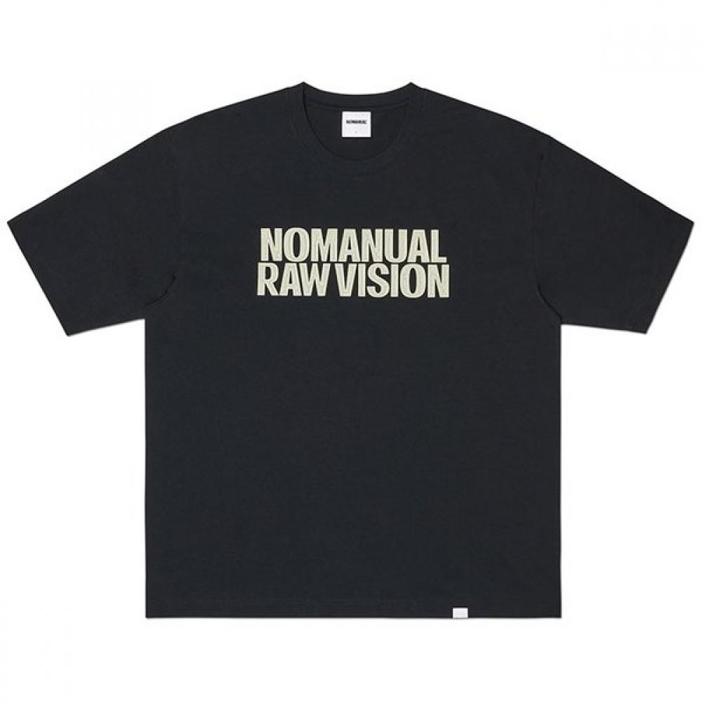 Nomanual Rough TexTure PrinT T shirT Black M