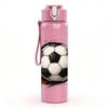 1PC Soccer Football 750ml Color Plastic Sports Water Bottle Leakproof Flip Straw Lid Suitable for Sports Office Home Use