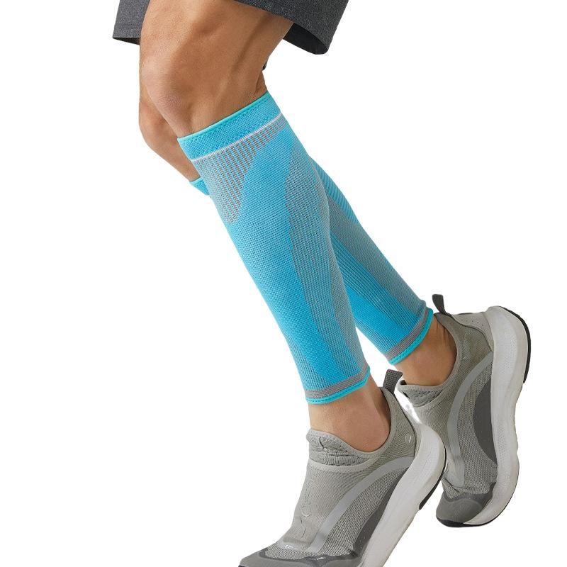 

Спортивные футбольные леггинсы Нескользящие вязаные компрессионные гетры Защита голени для баскетбола Альпинизм Велоспорт Защитное снаряжение Партия one pair синий