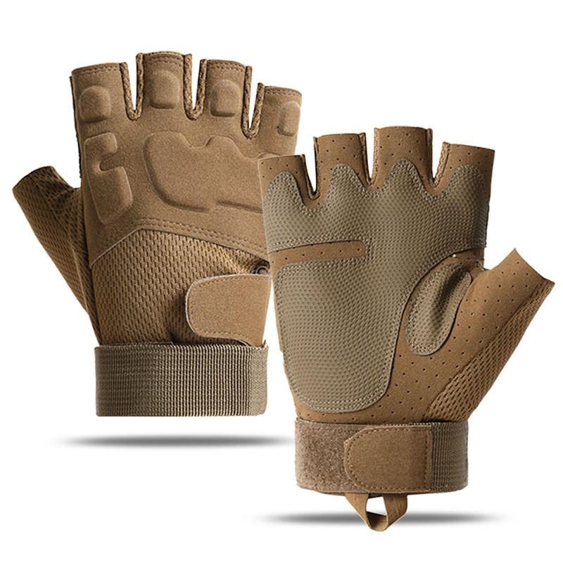 Tactical Half-Finger Gloves Men Women Cycling Training Outdoor Sports Touchscreen Compatible Anti-Slip Wrist Support