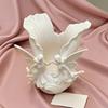 3D Printed Pen Holder 2 Angels Wings Decorative Pencil Cup Multi-functional Desk Organizer for Office Home Workspace