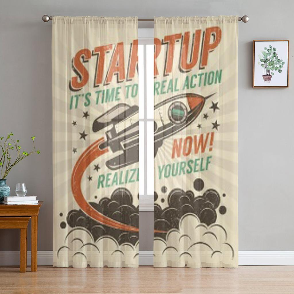 Blue Gray Abstract Art Texture Voile Sheer Curtains Living Room Window Chiffon Tulle Curtain Kitchen Bedroom Drapes Home Decor