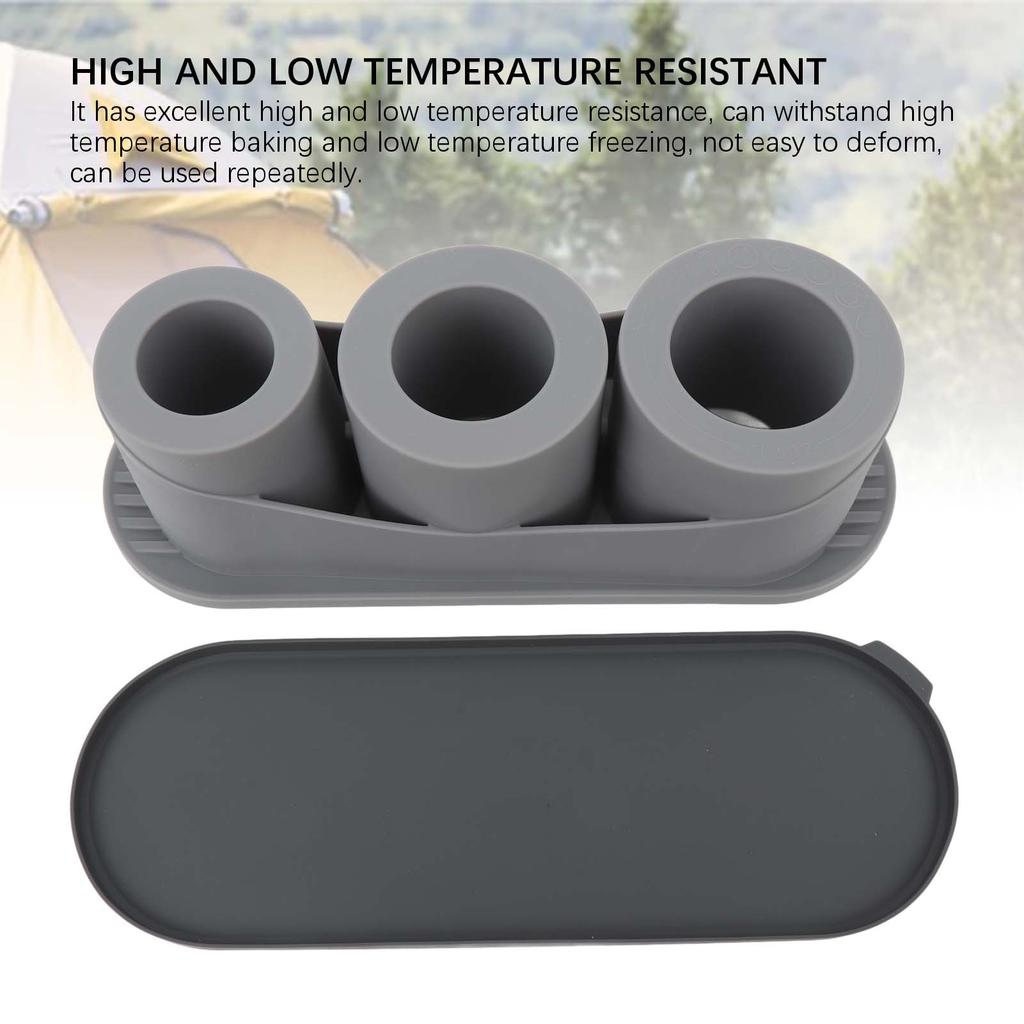 Hollow Cylinder Ice Cube Tray Quick Release Silicone High Low Temperature Resistant with Lid 3 Hollow Cylinder Ice Cube